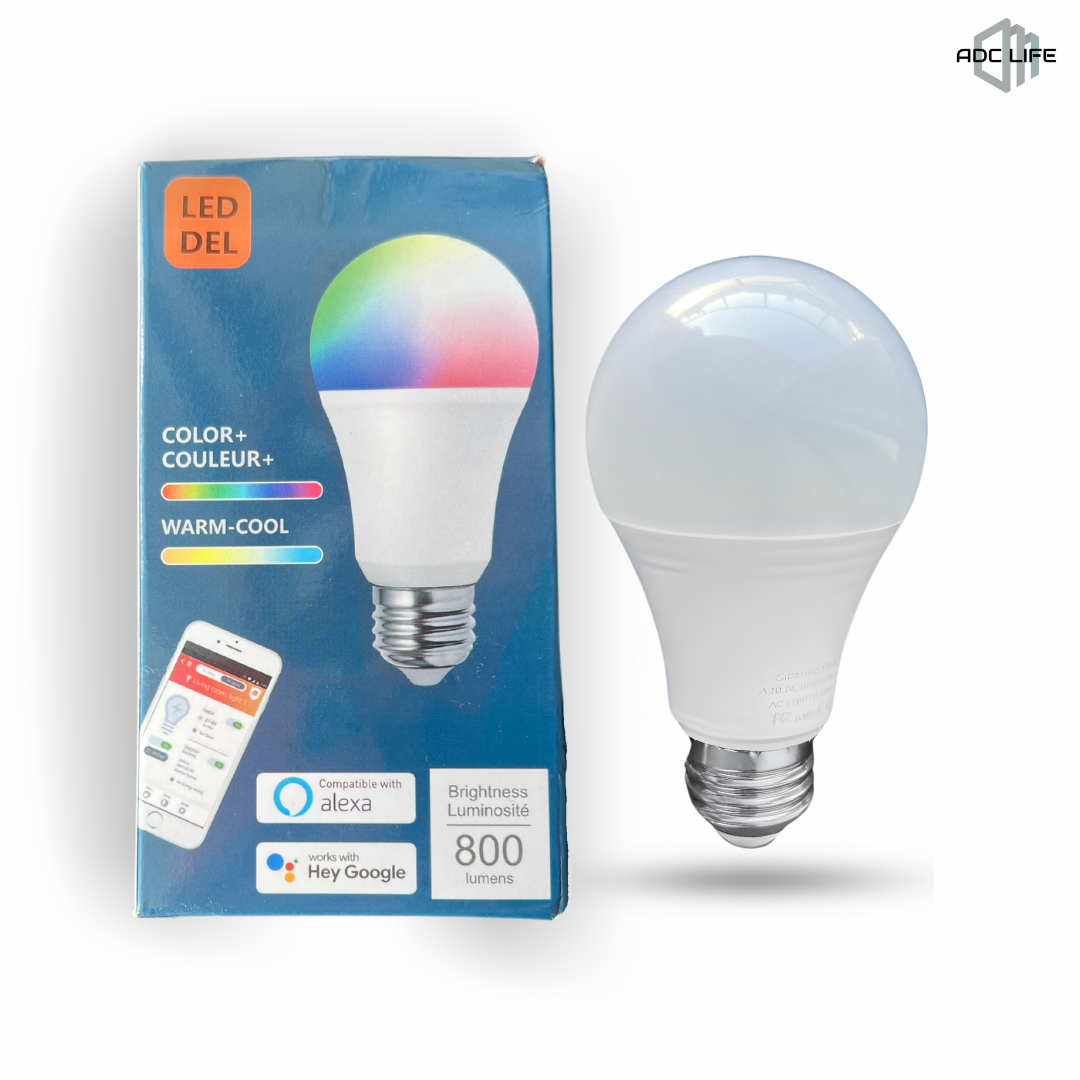 Smart LED Color Light Bulb, The MagicBulb, 800 Lumens, Power 9W, Interface E26, 2.4GHz Wi-Fi, White